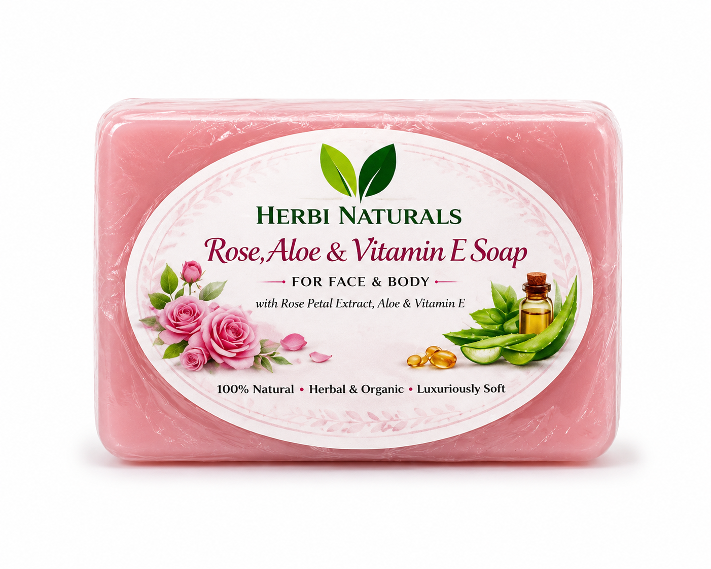 Herbi Natural Rose Soap